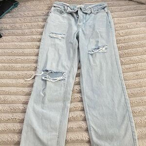 Pacsun 90s Boyfriend Light Blue Distressed Women Jeans